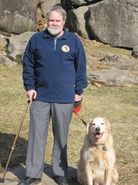Your guide with his battlefield trekking companion